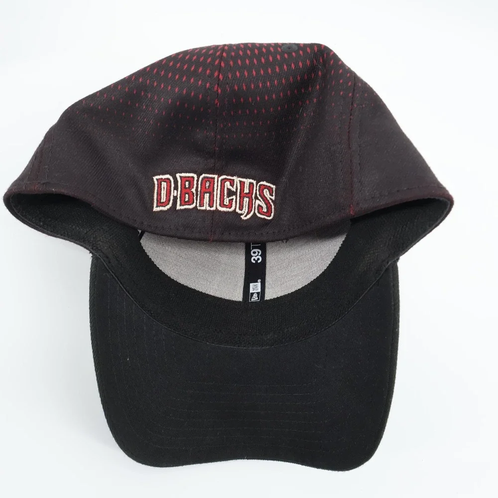 Arizona Diamondbacks MLB New Era 39THIRTY Flex Fit Hat Black‎ Red 